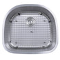 Nantucket Sinks - Sconset 23-Inch D-Bowl Undermount Stainless Steel Kitchen Sink, 16 Gauge - Brushed Satin