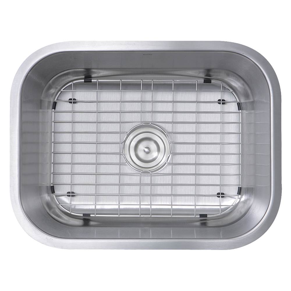 Nantucket Sinks - 23 Inch Small Rectangle Single Bowl Undermount Stainless Steel Kitchen Sink, 16 Gauge - Brushed Satin