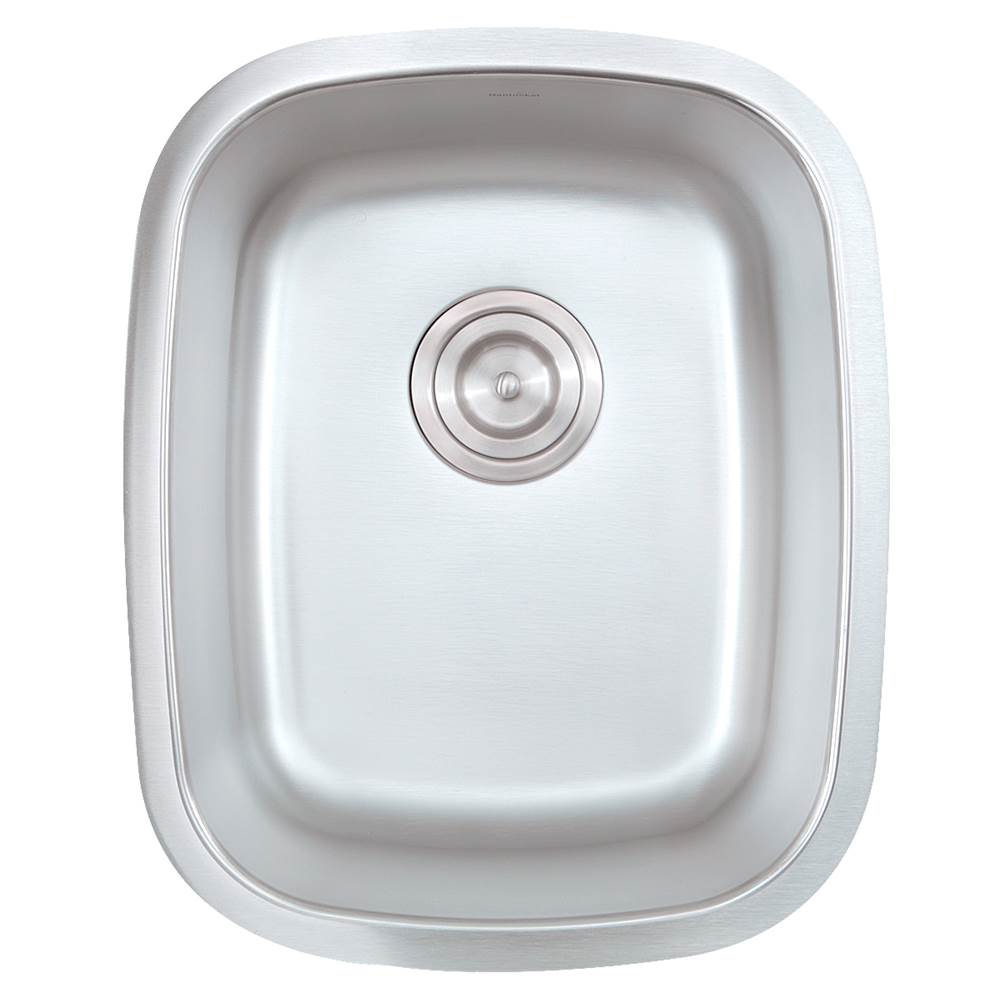 Nantucket Sinks - Rectangle Undermount Stainless Steel Bar/Prep Sink, 18 Gauge - Brushed Satin