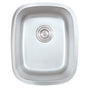 Nantucket Sinks - Rectangle Undermount Stainless Steel Bar/Prep Sink, 18 Gauge - Brushed Satin