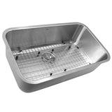 30 Inch Large Rectangle Single Bowl Undermount Stainless Steel Kitchen Sink, 9 Inches Deep