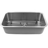 30 Inch Large Rectangle Single Bowl Undermount Stainless Steel Kitchen Sink, 9 Inches Deep