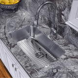 30 Inch Large Rectangle Single Bowl Undermount Stainless Steel Kitchen Sink, 10 Inches Deep
