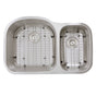Nantucket Sinks - 31.5 Inch 70/30 Double bowl Undermount Stainless Steel Kitchen Sink, 16 Gauge - Brushed Satin