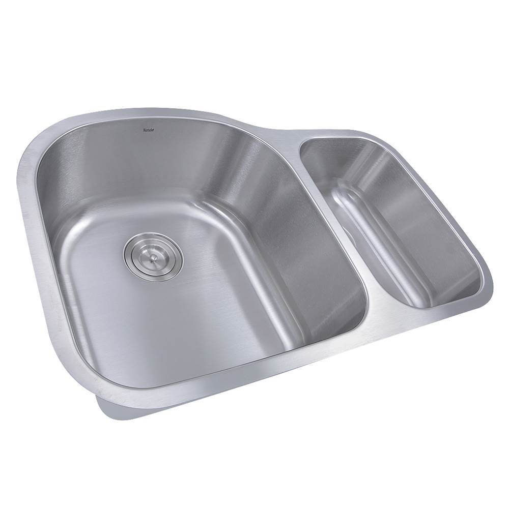 31.5 Inch 70/30 Double bowl Undermount Stainless Steel Kitchen Sink, 16 Gauge