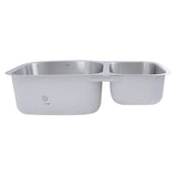 31.5 Inch 70/30 Double bowl Undermount Stainless Steel Kitchen Sink, 16 Gauge