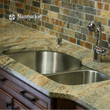 31.5 Inch 70/30 Double bowl Undermount Stainless Steel Kitchen Sink, 16 Gauge
