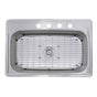 Nantucket Sinks - 33 Inch Large Rectangle Single Bowl 18 Gauge Stainless Steel Drop In Kitchen Sink - Brushed Satin Stainless Steel