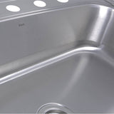 33 Inch Large Rectangle Single Bowl 18 Gauge Stainless Steel Drop In Kitchen Sink
