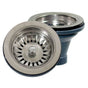 Nantucket Sinks - Basket Strainer Kitchen Drain for Fireclay Sinks - Brushed Satin