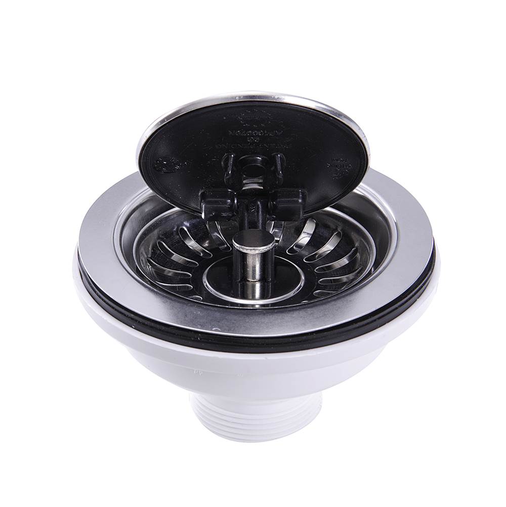 Nantucket Sinks - Chrome Flip Top Crumb Cup Kitchen Drain - Chrome
