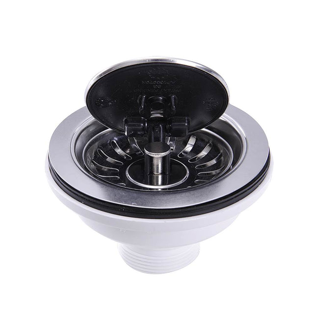 Nantucket Sinks - Chrome Flip Top Crumb Cup Kitchen Drain - Chrome
