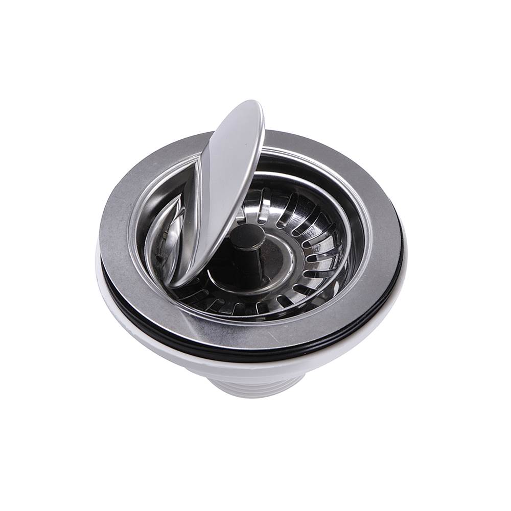 Chrome Flip Top Crumb Cup Kitchen Drain
