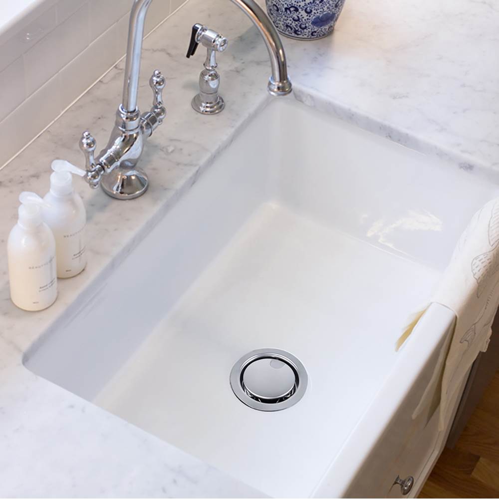 Chrome Flip Top Crumb Cup Kitchen Drain
