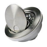 Nantucket Sinks - Flip Top Crumb Cup Inch Kitchen Drain - Brushed Satin
