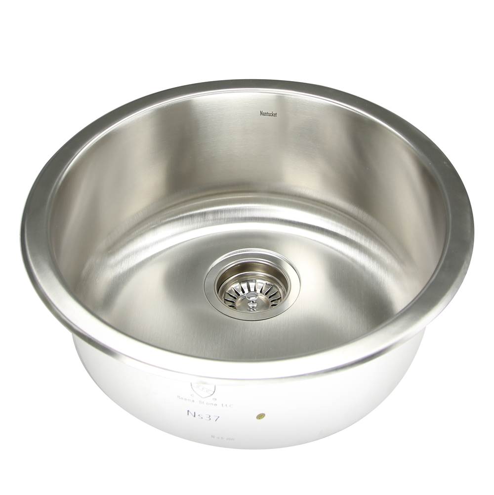 NS18- Round Undermount Stainless Steel Bar/Prep Sink, 18 Gauge