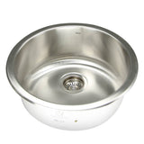 NS18- Round Undermount Stainless Steel Bar/Prep Sink, 18 Gauge