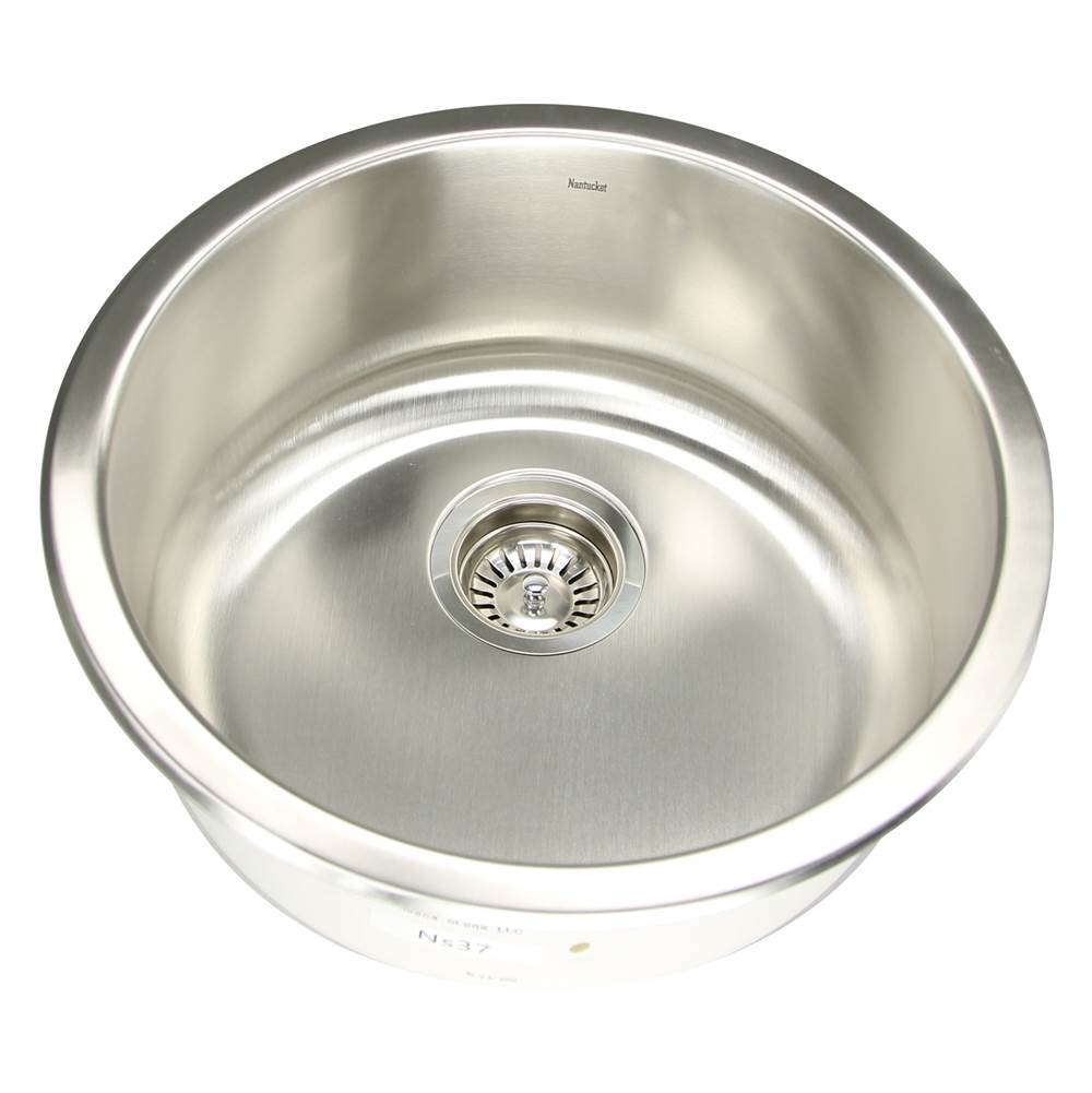 NS18- Round Undermount Stainless Steel Bar/Prep Sink, 18 Gauge