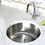 NS18- Round Undermount Stainless Steel Bar/Prep Sink, 18 Gauge