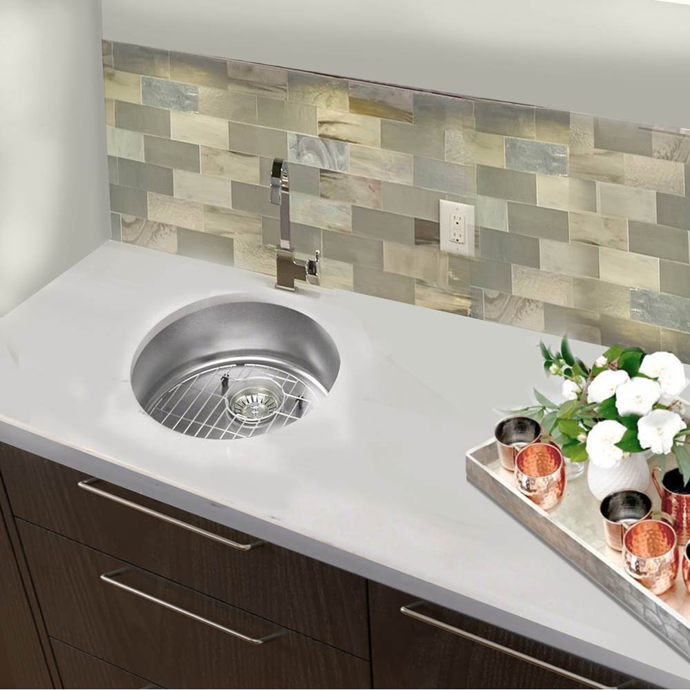 NS18- Round Undermount Stainless Steel Bar/Prep Sink, 18 Gauge