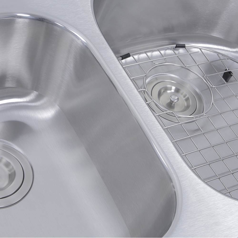 NS7030-16 - 32.5 Inch 70/30 Reverse Double bowl Undermount Stainless Steel Kitchen Sink, 16 Gauge