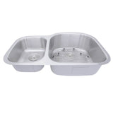 NS7030-16 - 32.5 Inch 70/30 Reverse Double bowl Undermount Stainless Steel Kitchen Sink, 16 Gauge