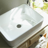 Rectangle White Vessel Sink