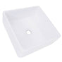 Nantucket Sinks - Square White Vessel Sink - Porcelain Enamel Glaze White