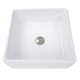 Square White Vessel Sink