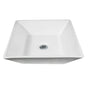 Nantucket Sinks - Square Tapered White Vessel Sink - Porcelain Enamel Glaze White