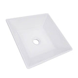 Square Tapered White Vessel Sink