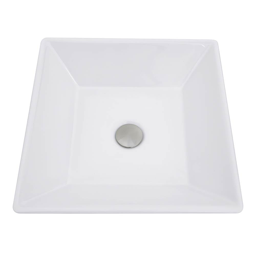 Square Tapered White Vessel Sink
