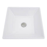 Square Tapered White Vessel Sink