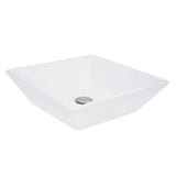 Square Tapered White Vessel Sink