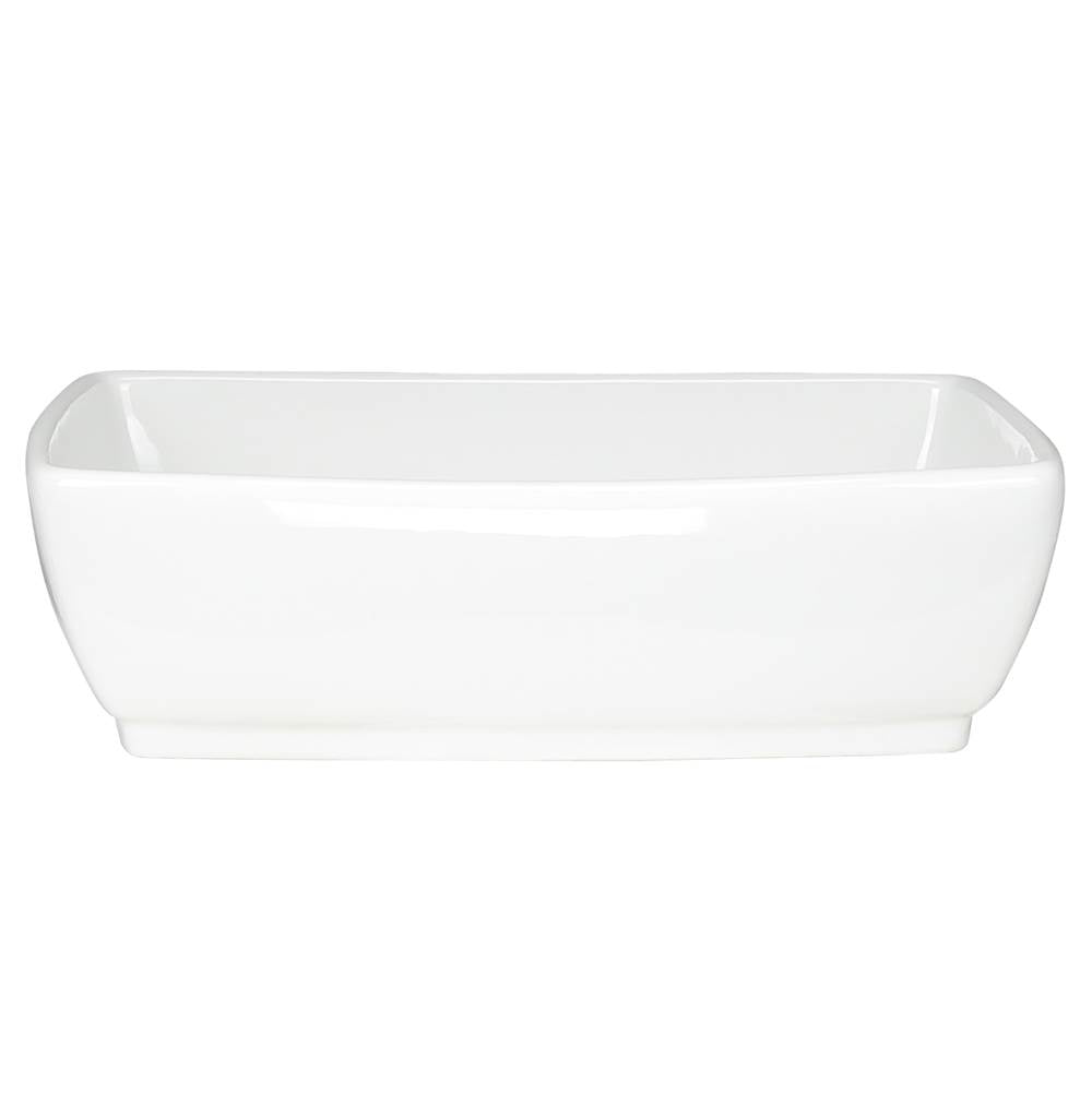 Nantucket Sinks - White Rectangular Vessel Sink NSV1913 - Porcelain Enamel Glaze