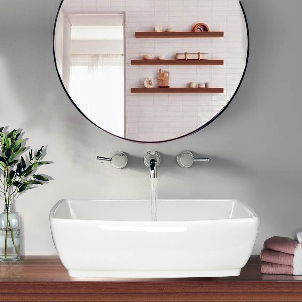White Rectangular Vessel Sink NSV1913