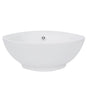 Nantucket Sinks - 17 Inch Round White Vessel Sink With Overflow - Porcelain Enamel Glaze White