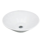 Nantucket Sinks - Round Low-Profile Vessel Sink - Porcelain Enamel Glaze White