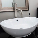 Oblong White Vessel Sink