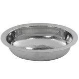 17.75 Inch x 13.75 Inch Hand Hammered Stainless Steel Oval Undermount Bathroom Sink