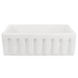 Nantucket Sinks - Orleans Collection Italian Fireclay 30-inch Fireclay Farmhouse Sink - Porcelain Enamel Glaze White