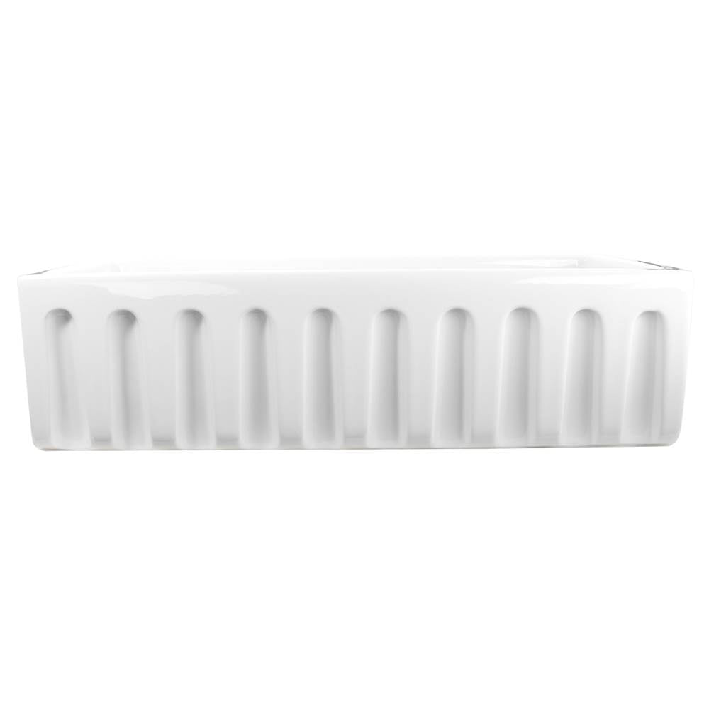 Nantucket Sinks - Orleans Collection Italian Fireclay 36-inch Reversible Fireclay Farmhouse Sink - Porcelain Enamel Glaze White