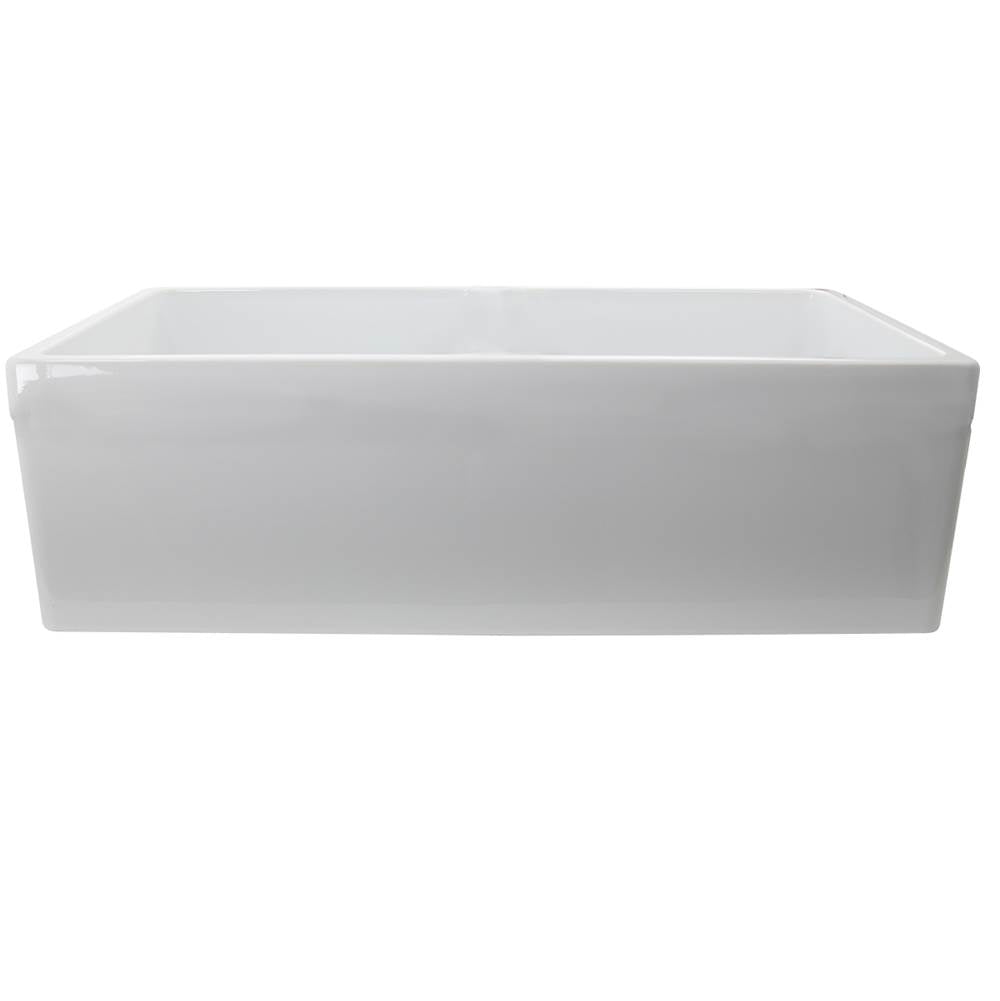 Orleans Collection Italian Fireclay 36-inch Reversible Fireclay Farmhouse Sink