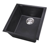 17'' Single Bowl Undermount Granite Composite Bar-Prep Sink Black