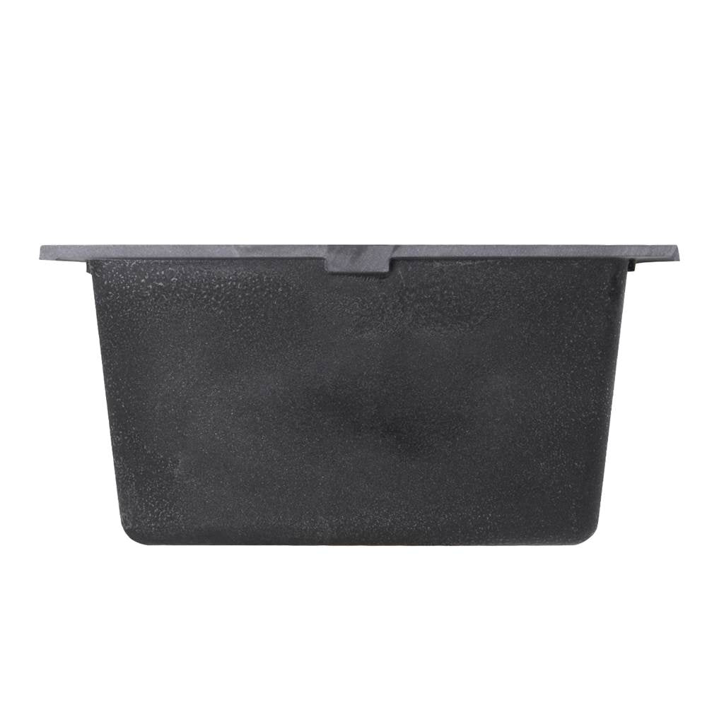 17'' Single Bowl Undermount Granite Composite Bar-Prep Sink Black
