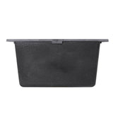 17'' Single Bowl Undermount Granite Composite Bar-Prep Sink Black