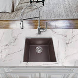 17'' Single Bowl Undermount Granite Composite Bar-Prep Sink Black