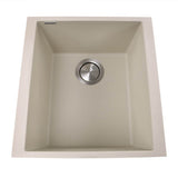 Nantucket Sinks - 17'' Single Bowl Undermount Granite Composite Bar-Prep Sink Sand - Practical And Beautiful Color With Metallic Flecks! Sand
