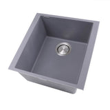 17'' Single Bowl Undermount Granite Composite Bar-Prep Sink Black