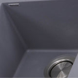 17'' Single Bowl Undermount Granite Composite Bar-Prep Sink Black